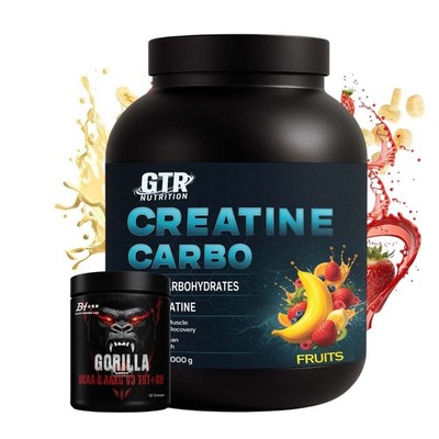 Creatine Carbo 3KG Weight Gainer + Gorilla Crazy Pump GRATIS | 5g Creatine