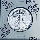 1944 BU GEM LIBERTY WALKING SILVER HALF UNC MS+++ U.S. MINT RARE COIN 9766