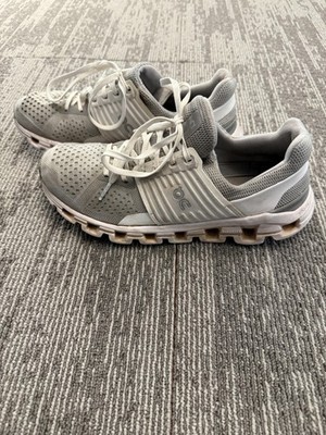 On Cloudswift Shoes Gray White Helion Running Road Athletic Lightweight