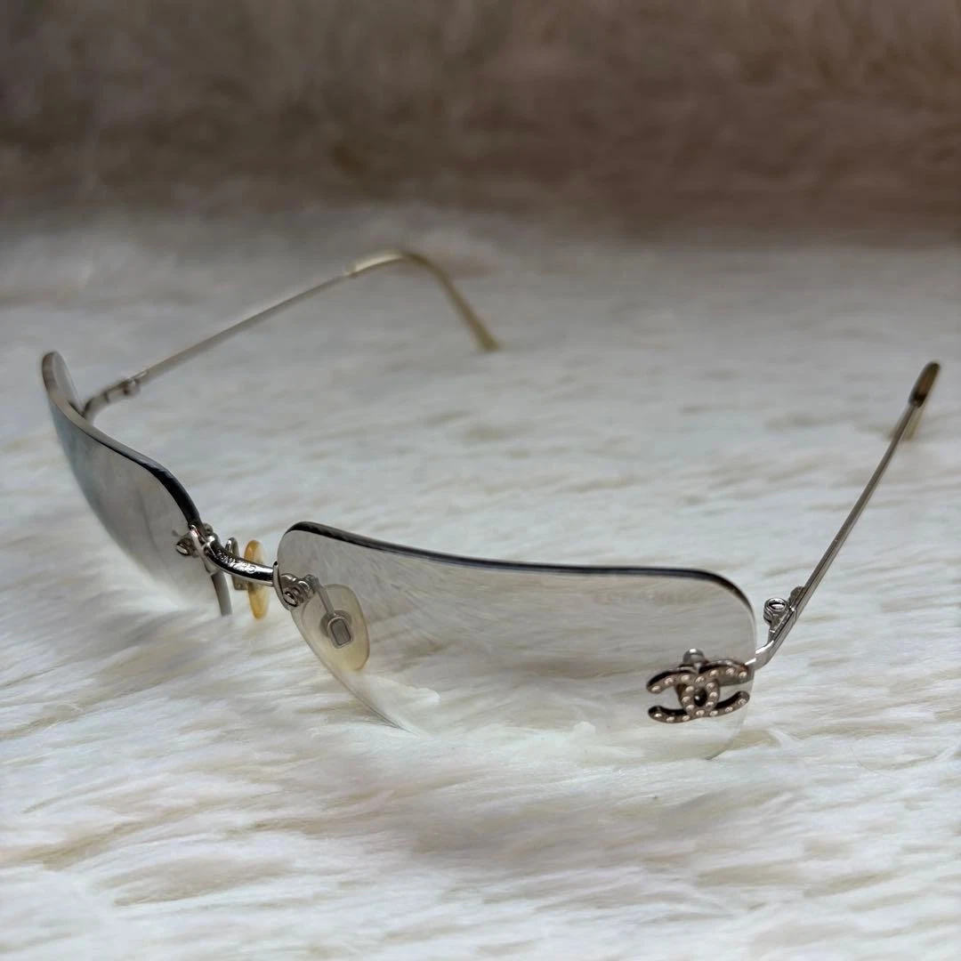 CHANEL Silver Sunglasses for Women for sale | eBay