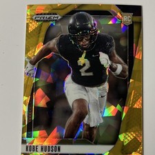 2025 Panini Prizm Draft Picks Kobe Hudson Gold Ice Prizm #136 UCF Knights NCAA