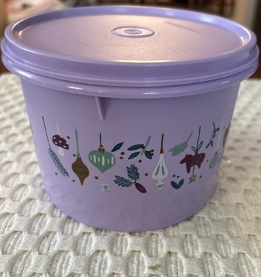 Tupperware Limited Edition Lavender Christmas/Winter Storage Container With Lid