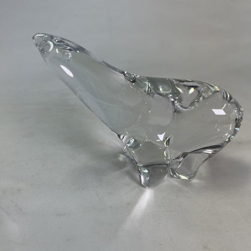 Maleras Crystal Walving Polar Bear MCM Sculpture Signed 5.5"x4" - Picture 5 of 13