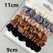 6 Pcs Satin Silk Scrunchies Elastic Hair Bands Scrunchy Bobbles Hair Ropes Rings