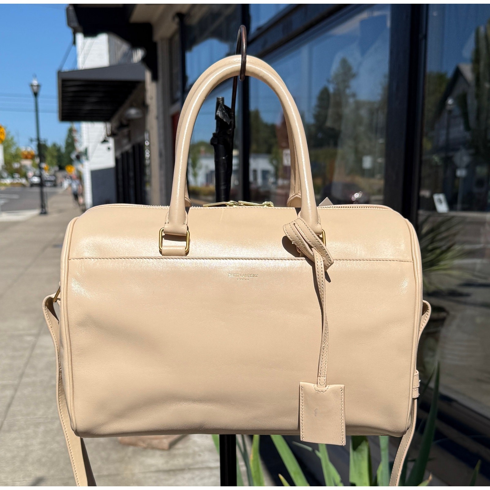 Borsa Boston SAINT LAURENT bambino borsone pelle marrone chiaro