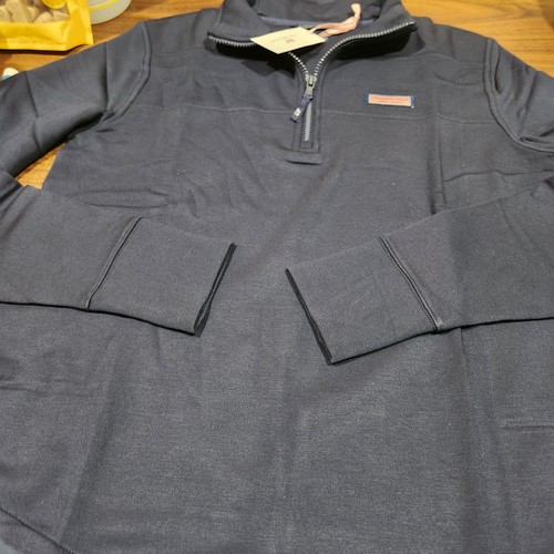 Womens Vineyard Vines Navy Shep Golf Shirt Sweatshirt 1/4 Zip Size S NEW W/ Tags