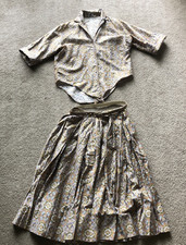 LOOMTOGS Vintage Shirt Top Skirt Belt OUTFIT USA Made Women's Juniors SIZE XS 26