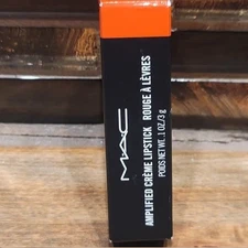 MAC Amplified Creme Lipstick 116 Neon Orange 0.10 oz New in box