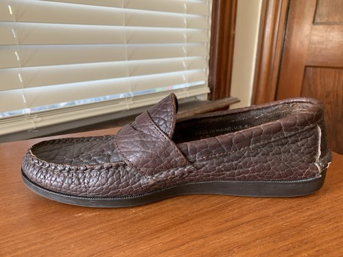GOOD COND | RANCOURT x BILLS KHAKIS 9D BISON LEATHER PENNY LOAFERS SHOES 9 D - Picture 5 of 21