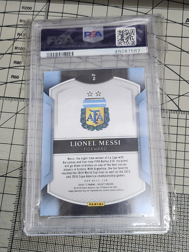 PSA 10 2016 Panini Select #2 LIONEL MESSI Argentina Barcelona Argentina Gem Mint - Image 2 of 2