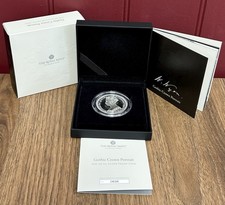 2021 Gothic Crown Portrait UK Silver Proof 2oz Coin Box & COA Royal Mint
