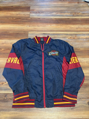 Y2K Cleveland Cavaliers Full Zip Windbreaker Jacket Size Large 