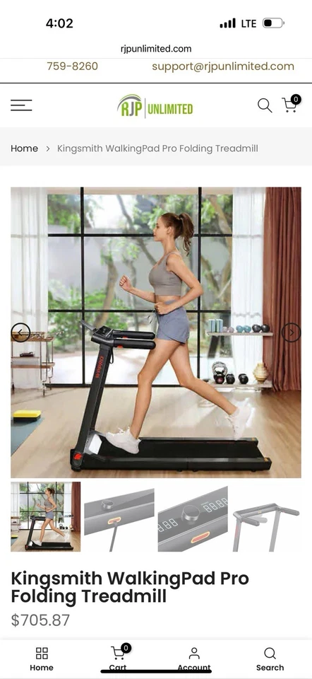 NUEVA Cinta de Correr Compacta Cardio Caminar por King Smith para Gimnasio en Casa/Dormitorio Foto 2 de 2