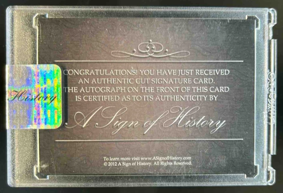 2012 A Sign of History Bobby Richardson Topps Archives Auto #BR - Image 2 of 2