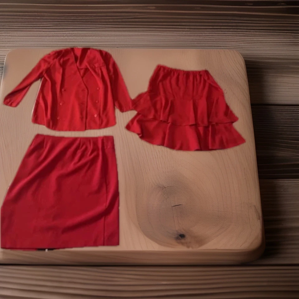 复古 R&K Originals 裙子套装女式弹力女式 16 码 3 件装 — 第 2/4 张图片