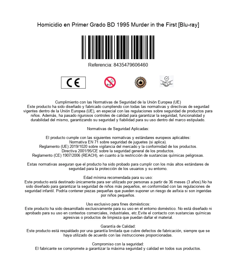 Homicidio en Primer Grado BD 1995 Murder in the First [Blu-ray] - Imagen 4 de 4
