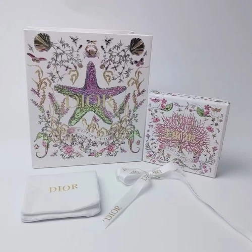 Coffret à bijoux Dior Sea Limited sac cadeau, pochette, ruban, boîte à bijoux 4 pièces