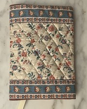 Vintage Vera Bradley Indiana Cream Book Bible Cover Quilted RARE Blue Floral