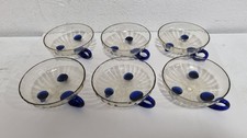 6x coppe macedonia o gelato in cristallo artigianale hand made vintage anni 50