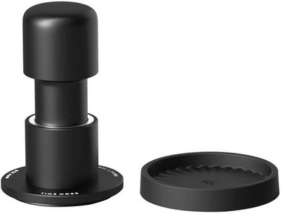 TIMEMORE 58mm Espresso Tamper, Spring Loaded Impact Tamper Sound Feedback, Black