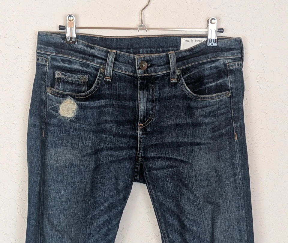 Jean Rag & Bone Dre Relajado Ajustado Novio Rodilla Desgarrada en Mabel, Talla 25 Foto 3 de 4