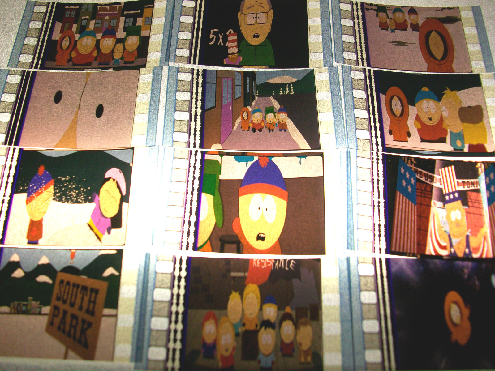 SOUTH PARK Film Cell Lot of 12 - animation collectible compliments dvd poster