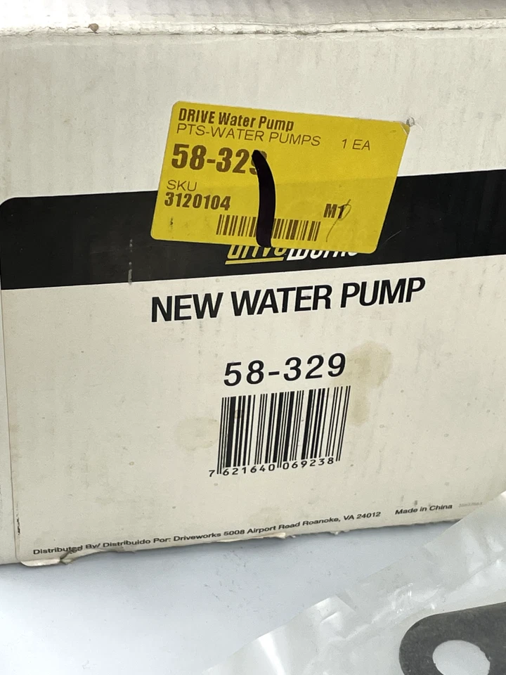 58-329 Drive Works / Carquest Engine Water Pump Reman fits CADDY models in chart - Image 4 of 4