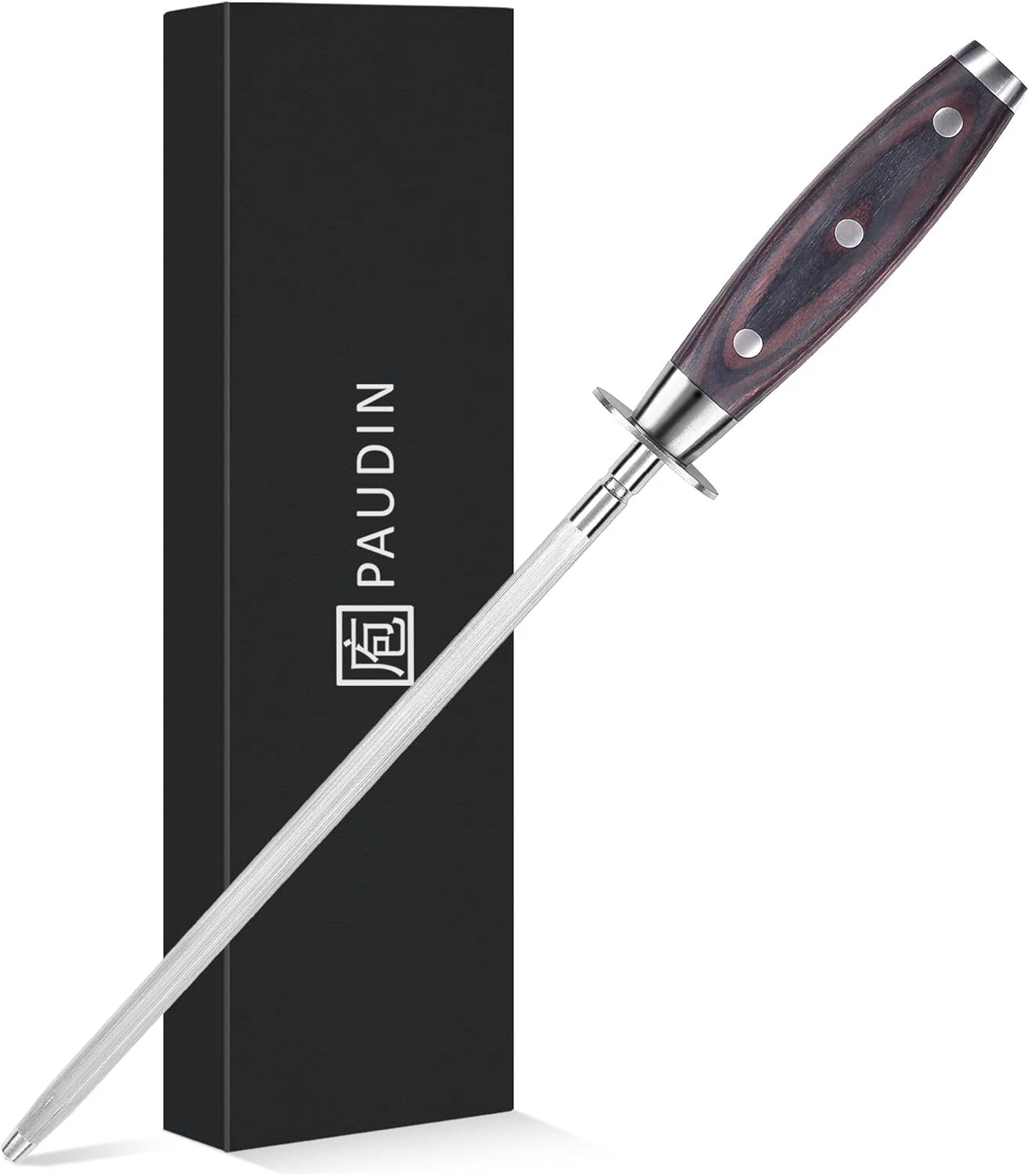 10 Inch Knife Sharpening Steel, Professional Carbon Steel Knife Sharpener Rod
Opens in a new window