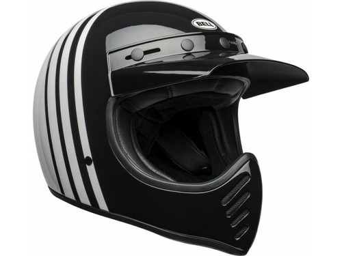 Casco Bell Off-road Motocross Moto-3 Reverb Bianco Nero | eBay