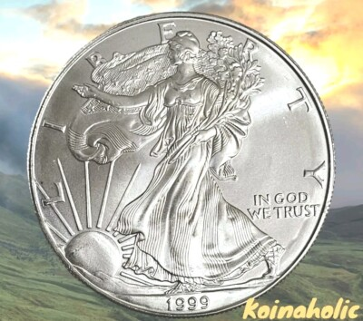#ad 1999 $1 American Silver Eagle UNCIRCULATED Better Back Date Fast SHIP 🚢 $109.95