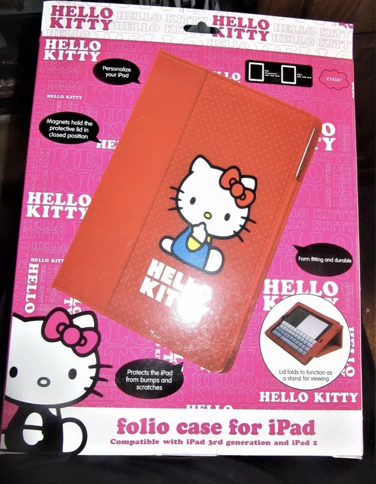 Hello Kitty Folio Case iPad 2, 3rd Gen & 4th and iPad Retina Display RED - Image 3 of 4