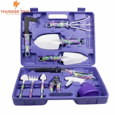 Thunder Tools 10pcs Garden Tool Set Gardening Tools Gift Kit Non-Slip Handle