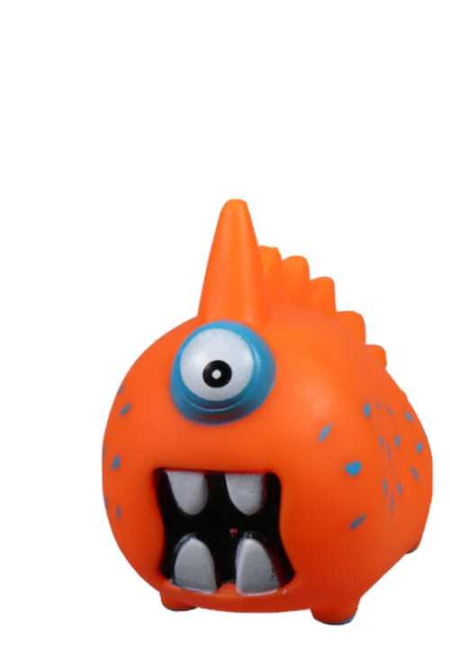 Squeaky Monster Dog Toy(For All Size Dogs)Orange-BRAND NEW-SHIPS N