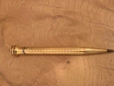 Antique WAHL EVERSHARP Gold Filled Mechanical Pencil w/ Chevron Pattern