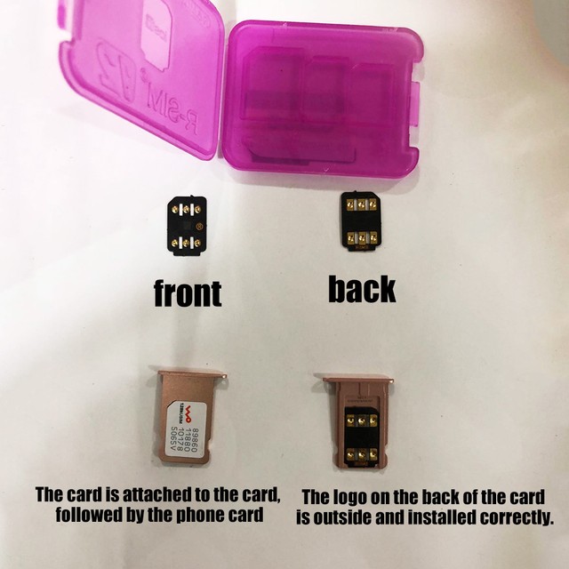 1PC Unlock Turbo SIM Card For iPhone X 8 7 6S 6 Plus + 5S SE 5 LTE iOS