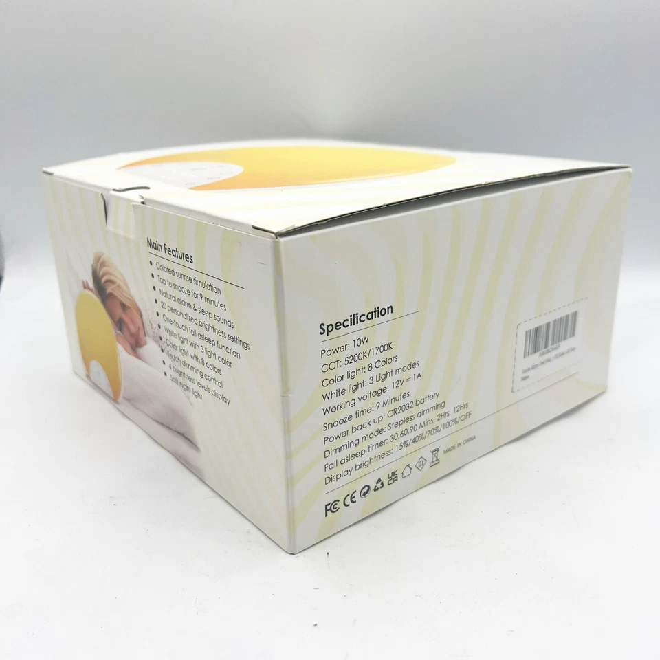 NEW Sunrise Simulation Alarm Clock Wake Up Light in White - Image 3 of 3