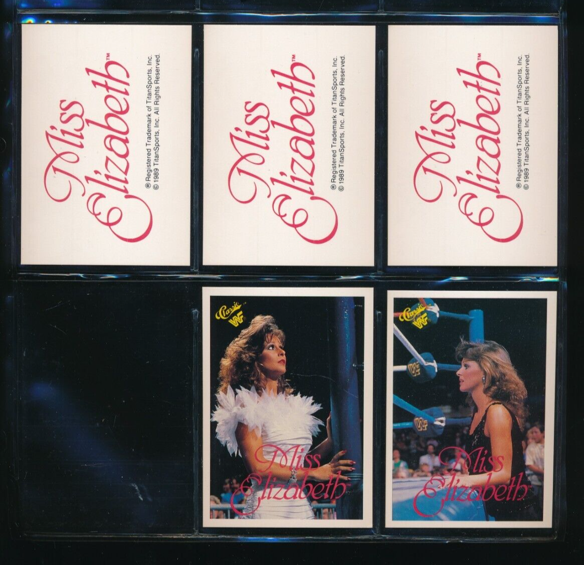 Lot (5) Miss Elizabeth 1990 Classic WWF #136 11 67 Logo Contest