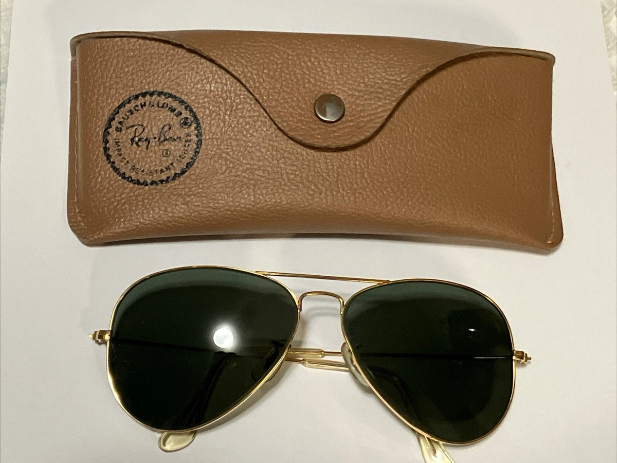 Ray-Ban Gold Black Vintage Sunglasses | eBay
