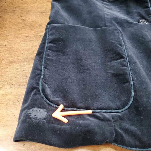 Giacca tuta donna velluto vintage JC PENNEY FASHIONS S 6 blazer nero tasche - Foto 7 di 11