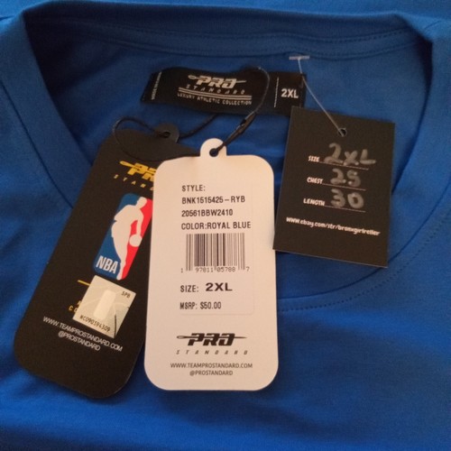 New York Knicks Pro Standard Blue Script Tail Shirt 2XL - Picture 7 of 7