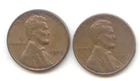 USA 1959 1959D American One Cent Lincoln Penny 1c Exact Set - 2 Coins