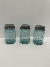 Vintage Aqua Blue Mason Jar  #1 #2 #3