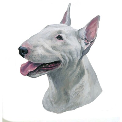 Bull Terrier White Tote Bag