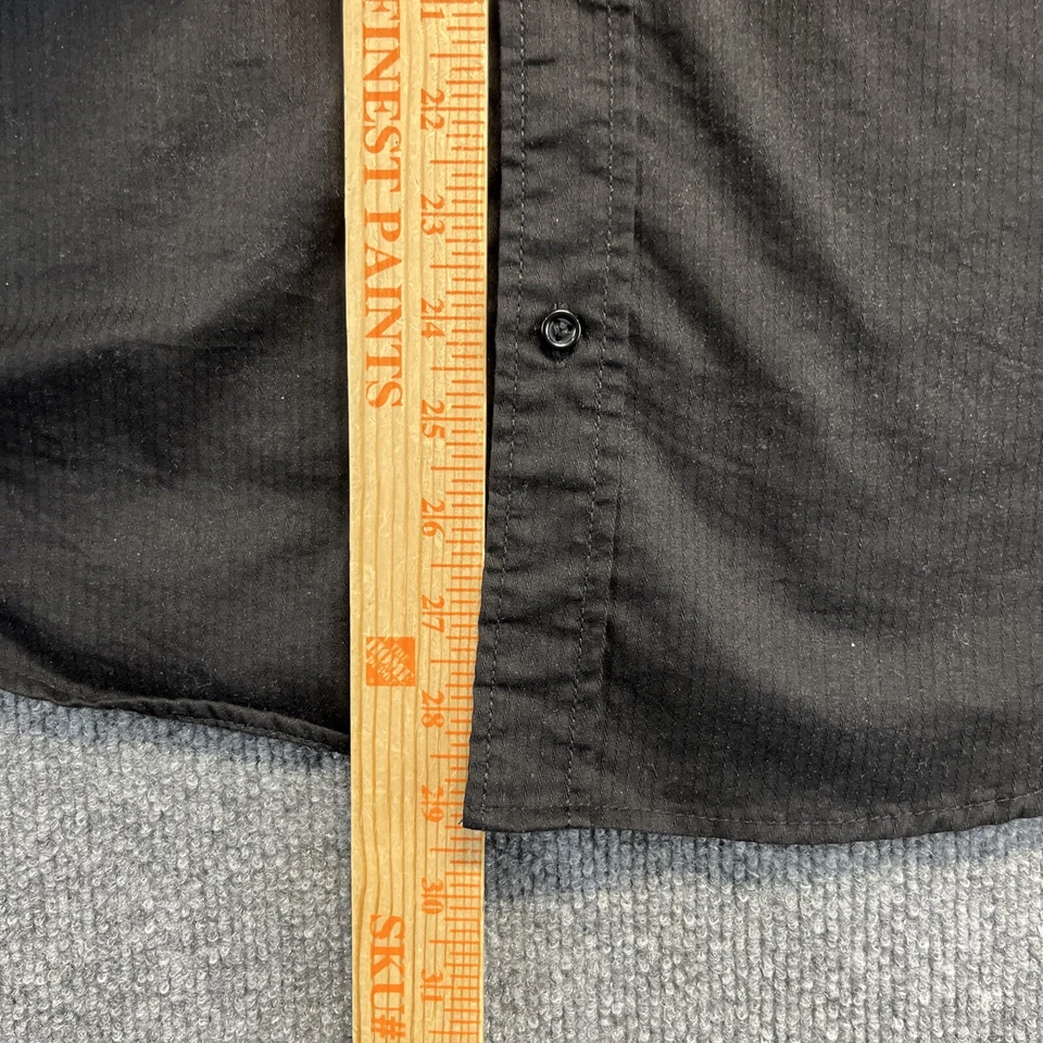 Helix Shirt Men Medium Black Button Up Long Sleeve Athletic Fit - Image 3 of 4