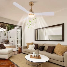 48in Modern Ceiling Fan+LED Light Remote Control Chandelier Light Light Fixture