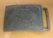 Vintage Belt Buckle Henry Ford Detroit Model T Brass Antique Car Promotional