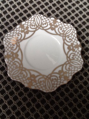 L'Objet Alencon Platinum Demitasse Saucer
