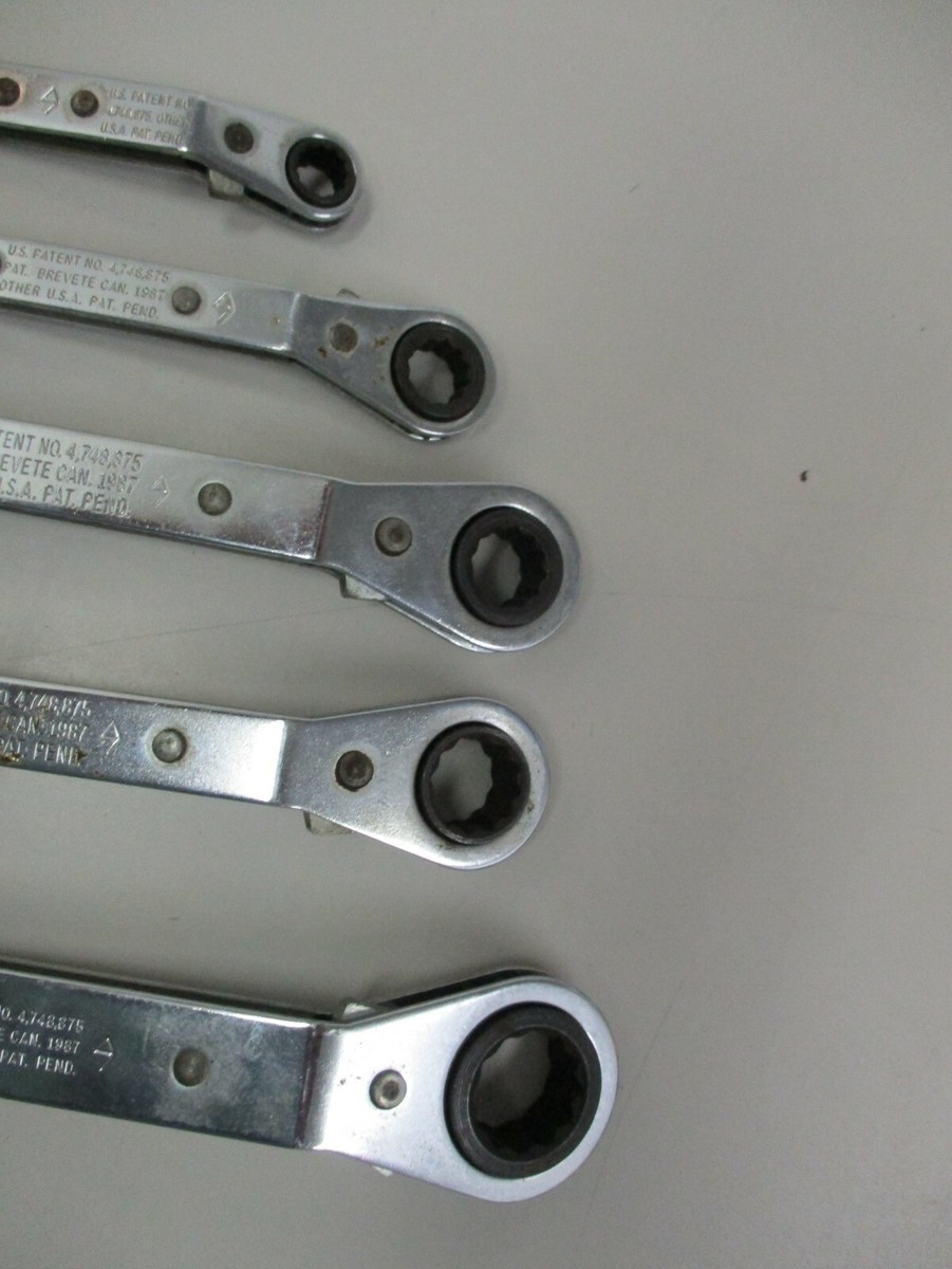 RIMI✫✫✫品 Blue Point 5 pc RYAM 12 Point 25° Reversible Offset Ratchet Set 17