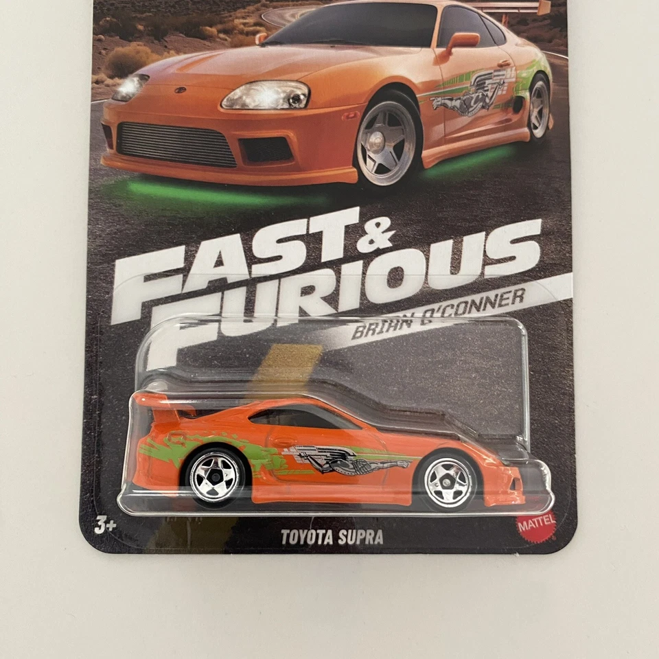 Hot Wheels Brian O’Conner Orange Toyota Supra Fast And Furious 2/5 HNR88 956H - Image 2 of 4