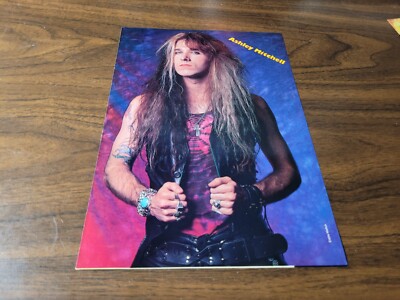 Vain Ashley Mitchell 1990 Super Rockers Magazine 8''x11'' Mini-Poster Pin-Up